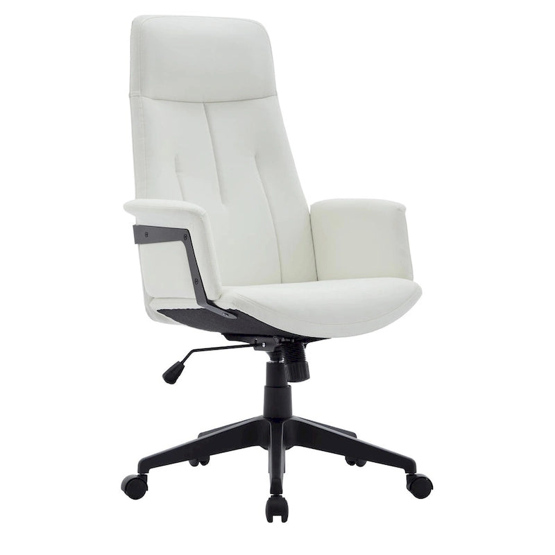 Chaise de bureau en cuir, pivotante et réglable en hauteur, avec support lombaire, Collection Inifini