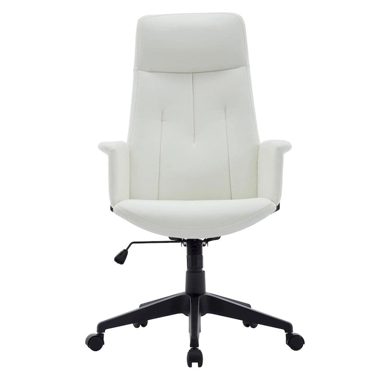 Chaise de bureau en cuir, pivotante et réglable en hauteur, avec support lombaire, Collection Inifini