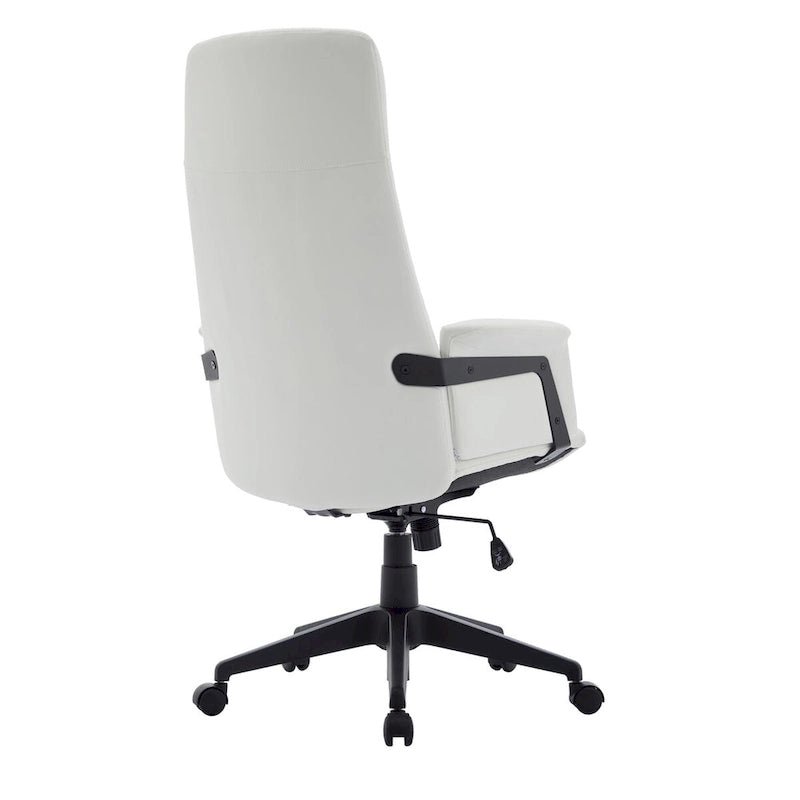 Chaise de bureau en cuir, pivotante et réglable en hauteur, avec support lombaire, Collection Inifini
