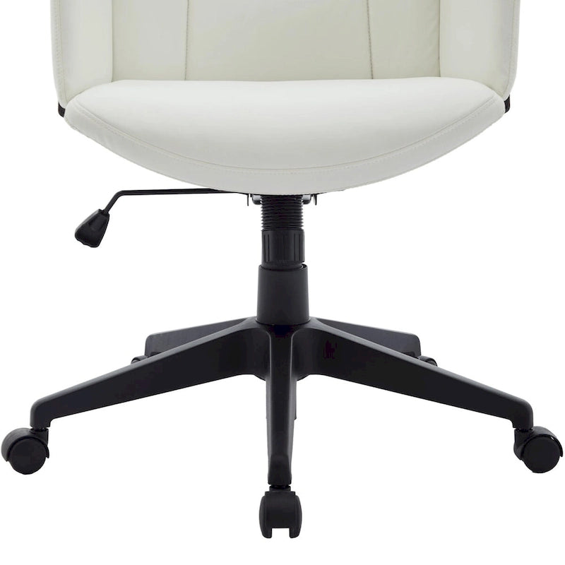 Chaise de bureau en cuir, pivotante et réglable en hauteur, avec support lombaire, Collection Inifini