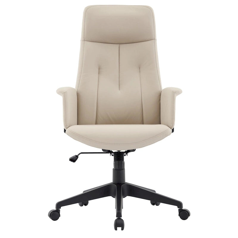 Chaise de bureau en cuir, pivotante et réglable en hauteur, avec support lombaire, Collection Inifini