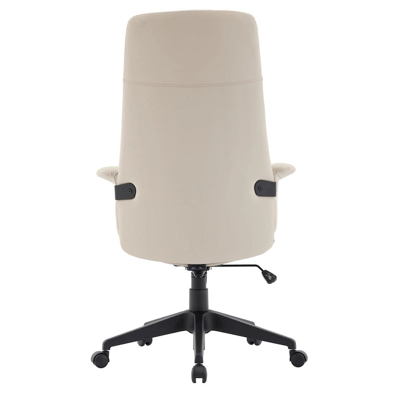 Chaise de bureau en cuir, pivotante et réglable en hauteur, avec support lombaire, Collection Inifini