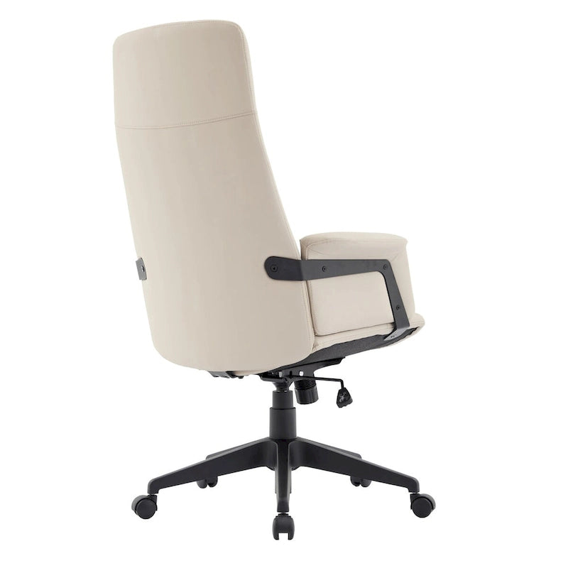 Chaise de bureau en cuir, pivotante et réglable en hauteur, avec support lombaire, Collection Inifini