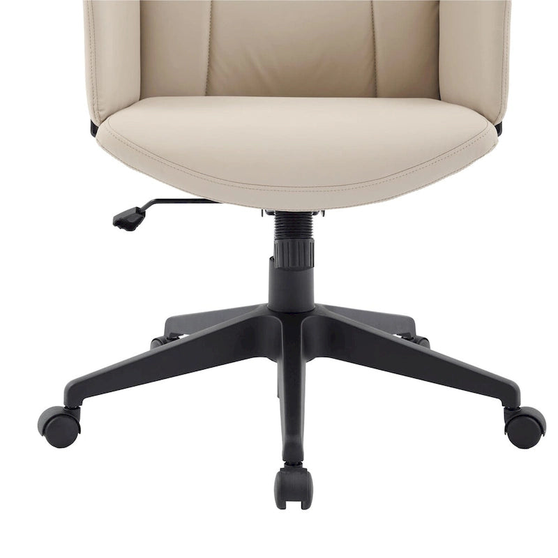 Chaise de bureau en cuir, pivotante et réglable en hauteur, avec support lombaire, Collection Inifini