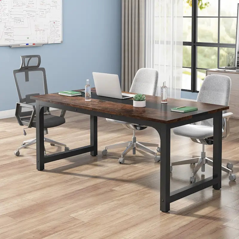 Petite table de conférence, table de réunion pour 4-6 personnes - 160 L x 80 l x 74 H cm