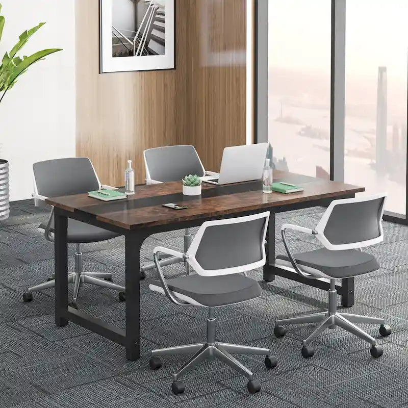 Petite table de conférence, table de réunion pour 4-6 personnes - 160 L x 80 l x 74 H cm