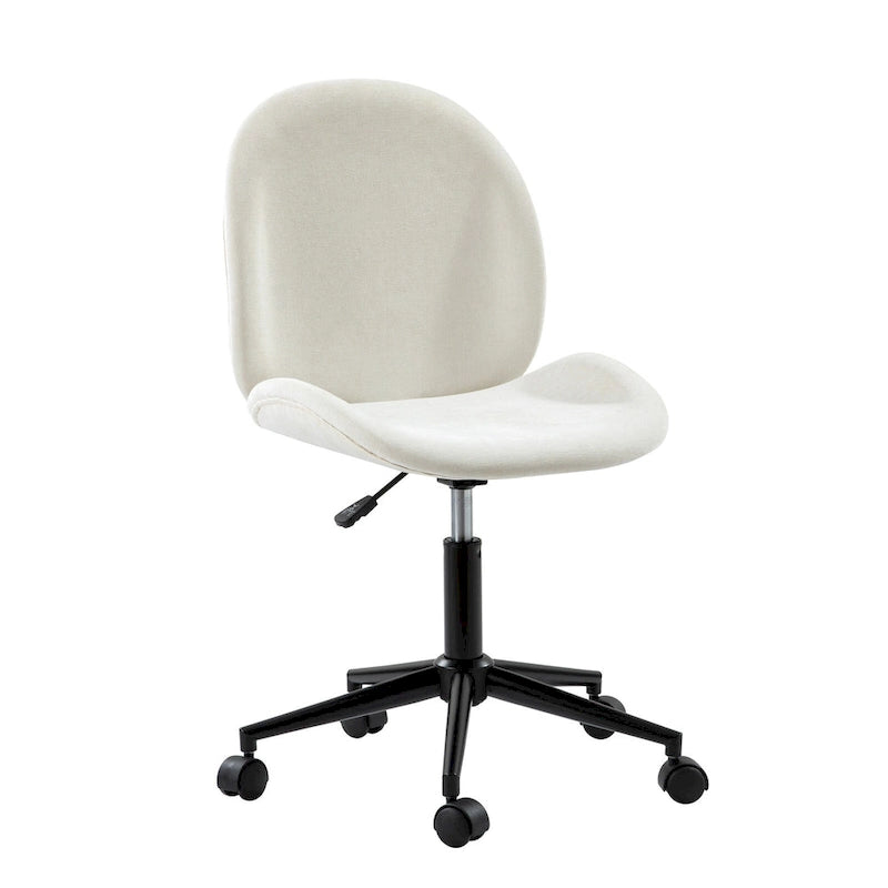 Chaise de bureau moderne Ines 360 pivotante sans accoudoirs avec piètement métallique par HULALA HOME