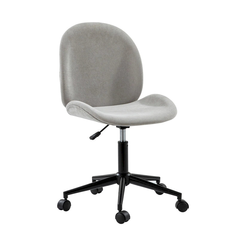 Chaise de bureau moderne Ines 360 pivotante sans accoudoirs avec piètement métallique par HULALA HOME