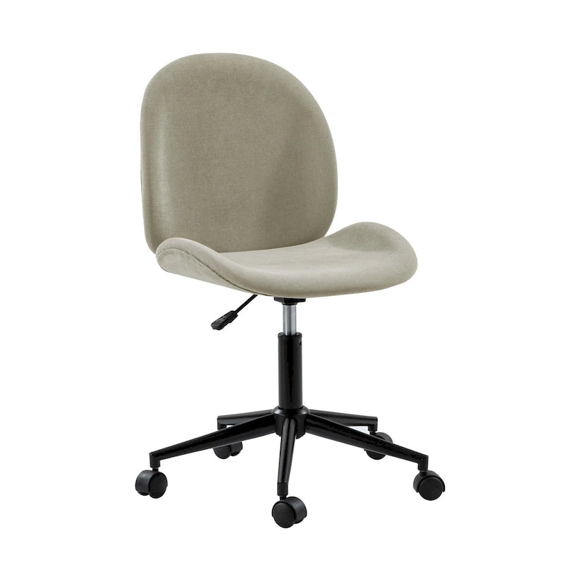 Chaise de bureau moderne Ines 360 pivotante sans accoudoirs avec piètement métallique par HULALA HOME