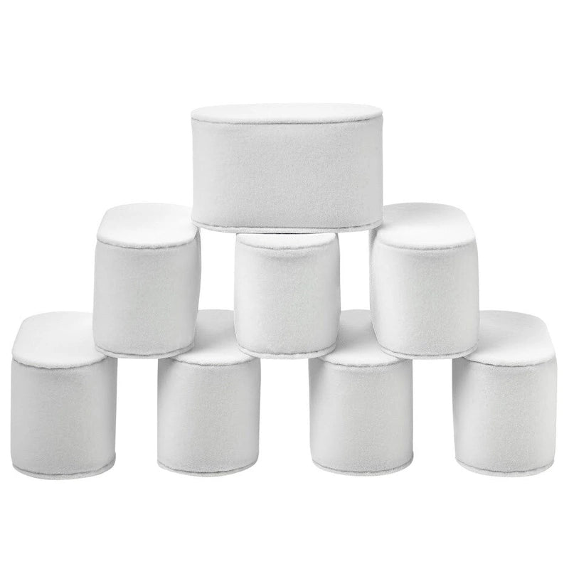 Lot de 8 coussins en velours pour montres et bracelets, pour boîte de présentation - Noir et blanc disponibles