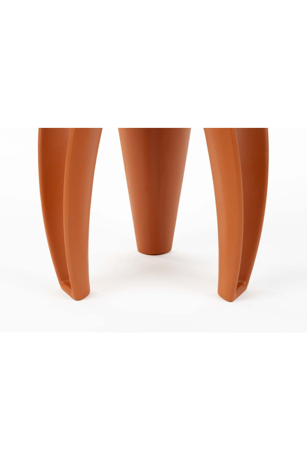 Table d'appoint en verre orange