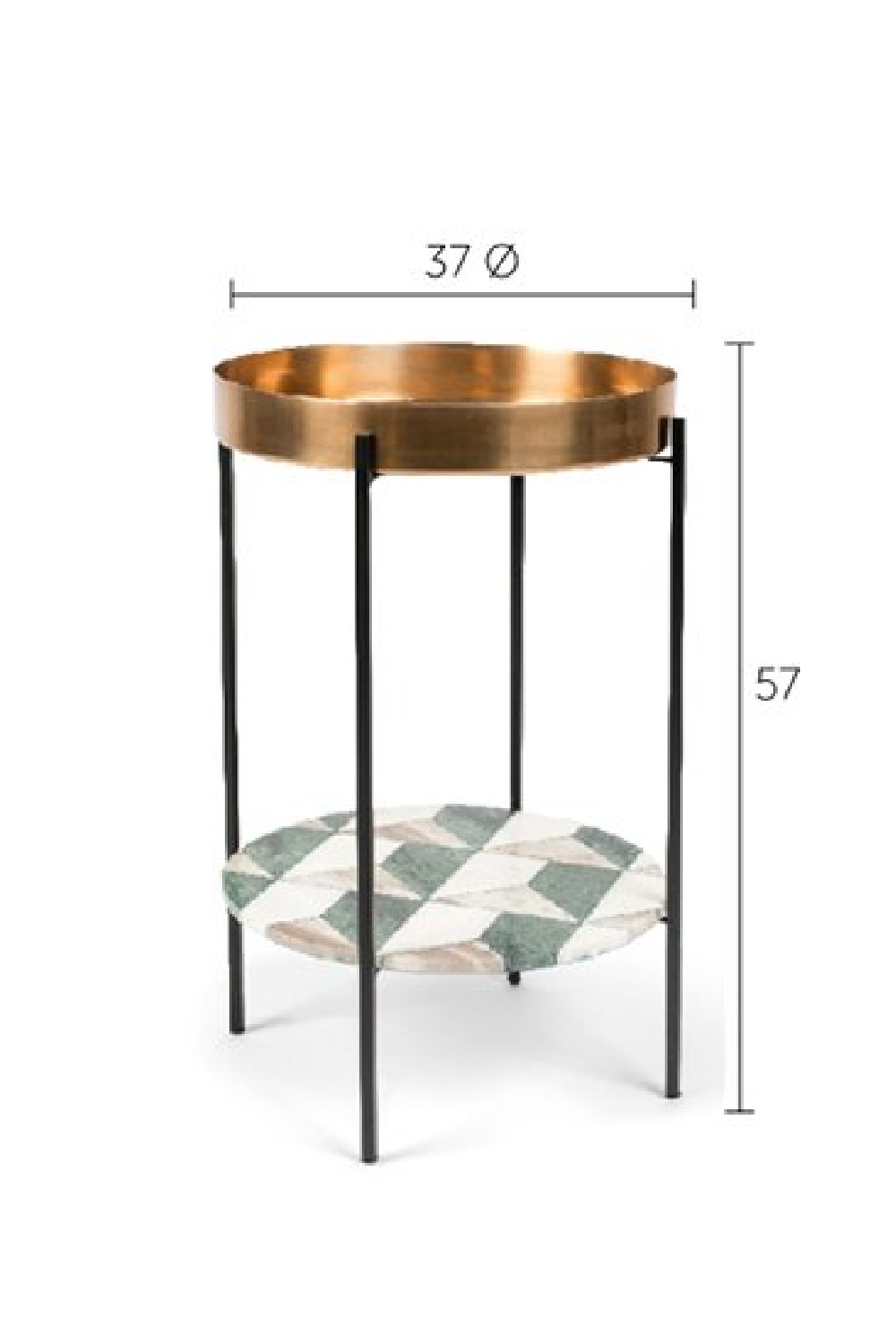 Table d'appoint avec plateau amovible