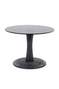 Table basse piédestal en verre rond