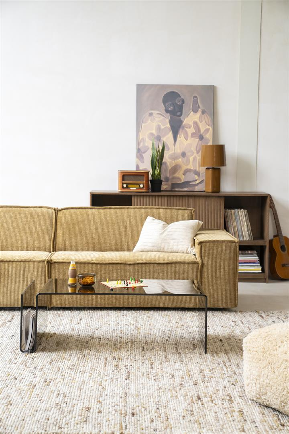 Table basse moderne en verre