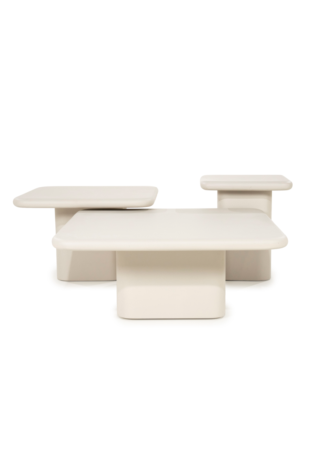 Table d'appoint en ciment laqué