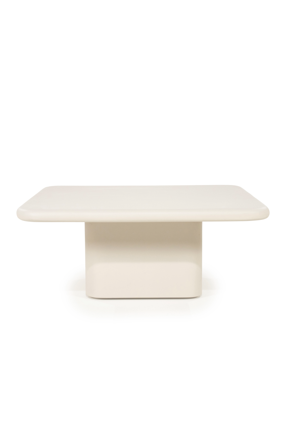 Table basse carrée en ciment laqué