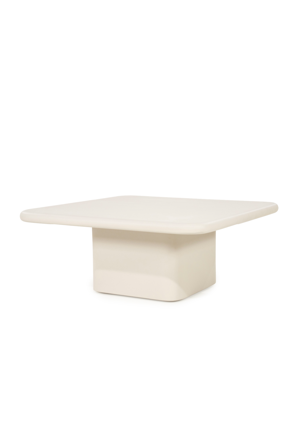 Table basse carrée en ciment laqué