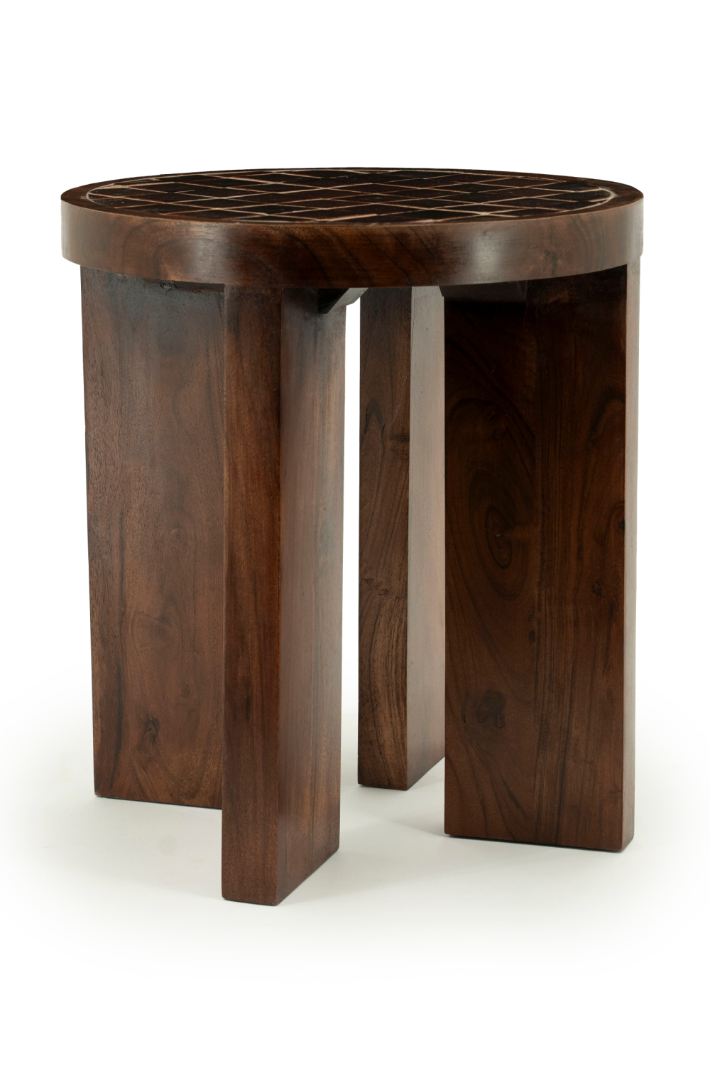 Table d'appoint en céramique marron