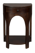 Table d'appoint demi-lune 1 tiroir