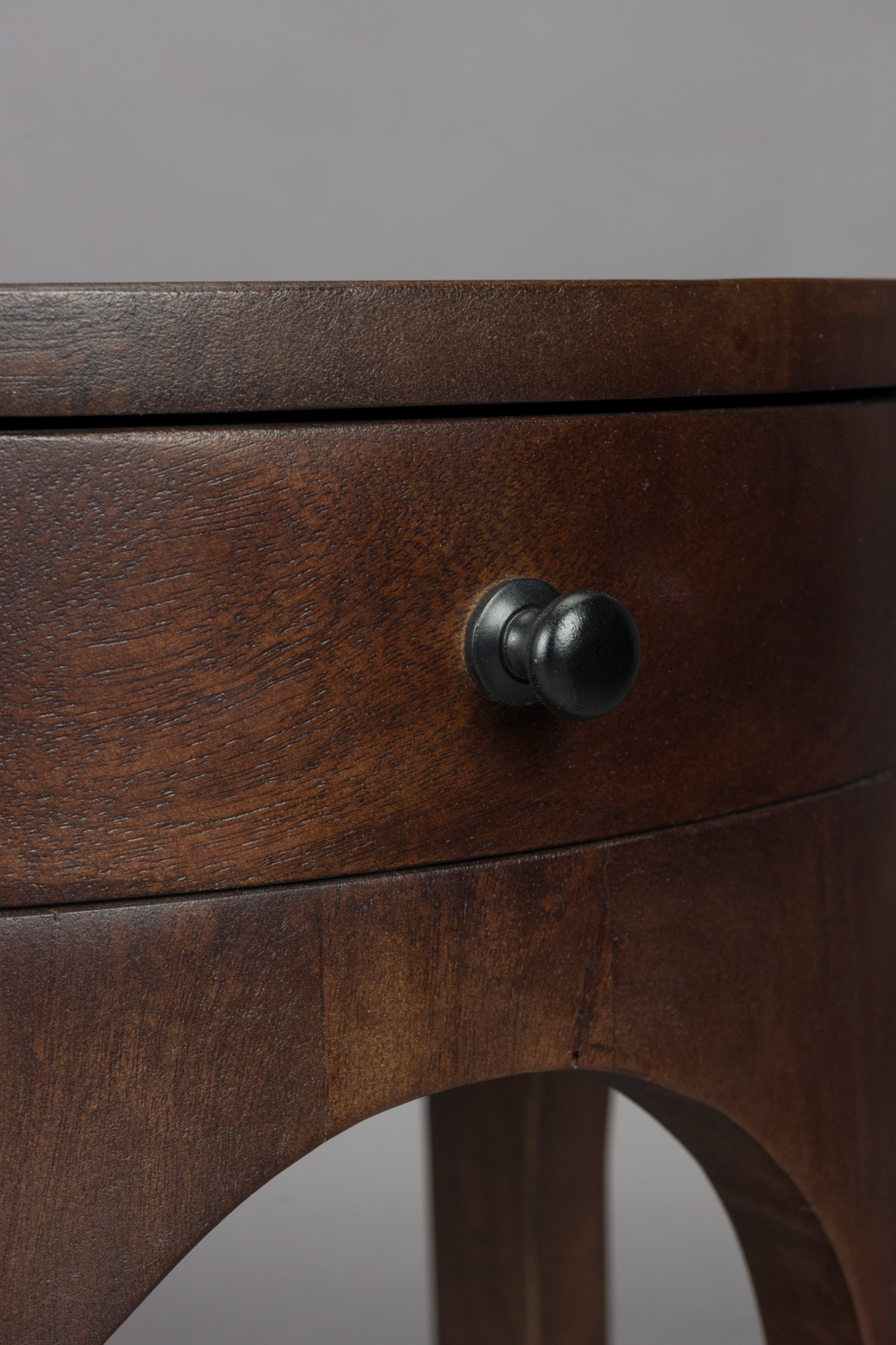 Table d'appoint demi-lune 1 tiroir