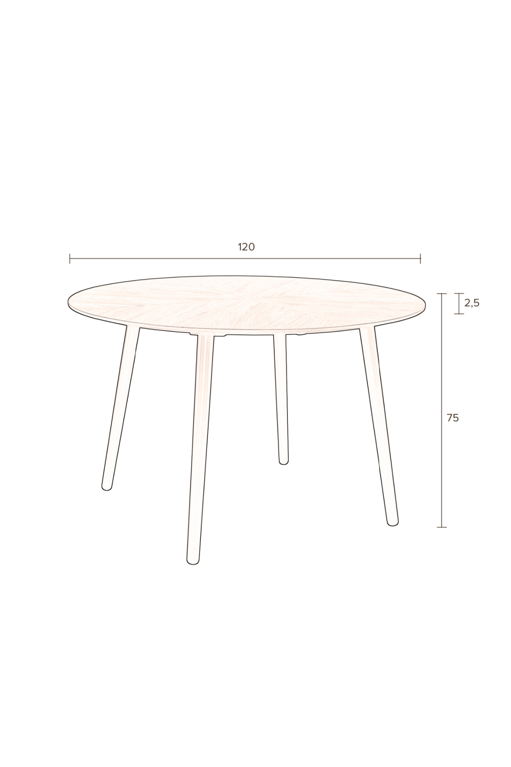 Table de salle à manger en hévéa