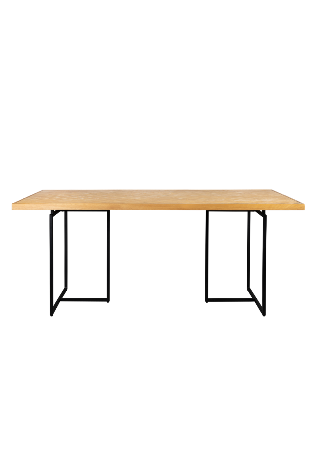 Table de salle à manger à chevrons en bois