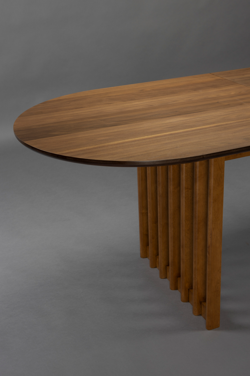 Table à manger ovale réglable en chêne