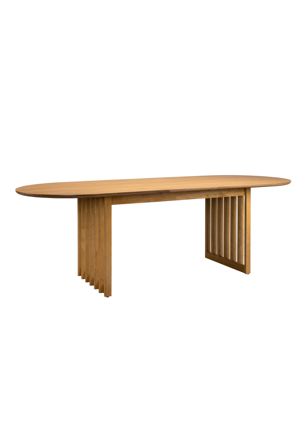 Table à manger ovale réglable en chêne