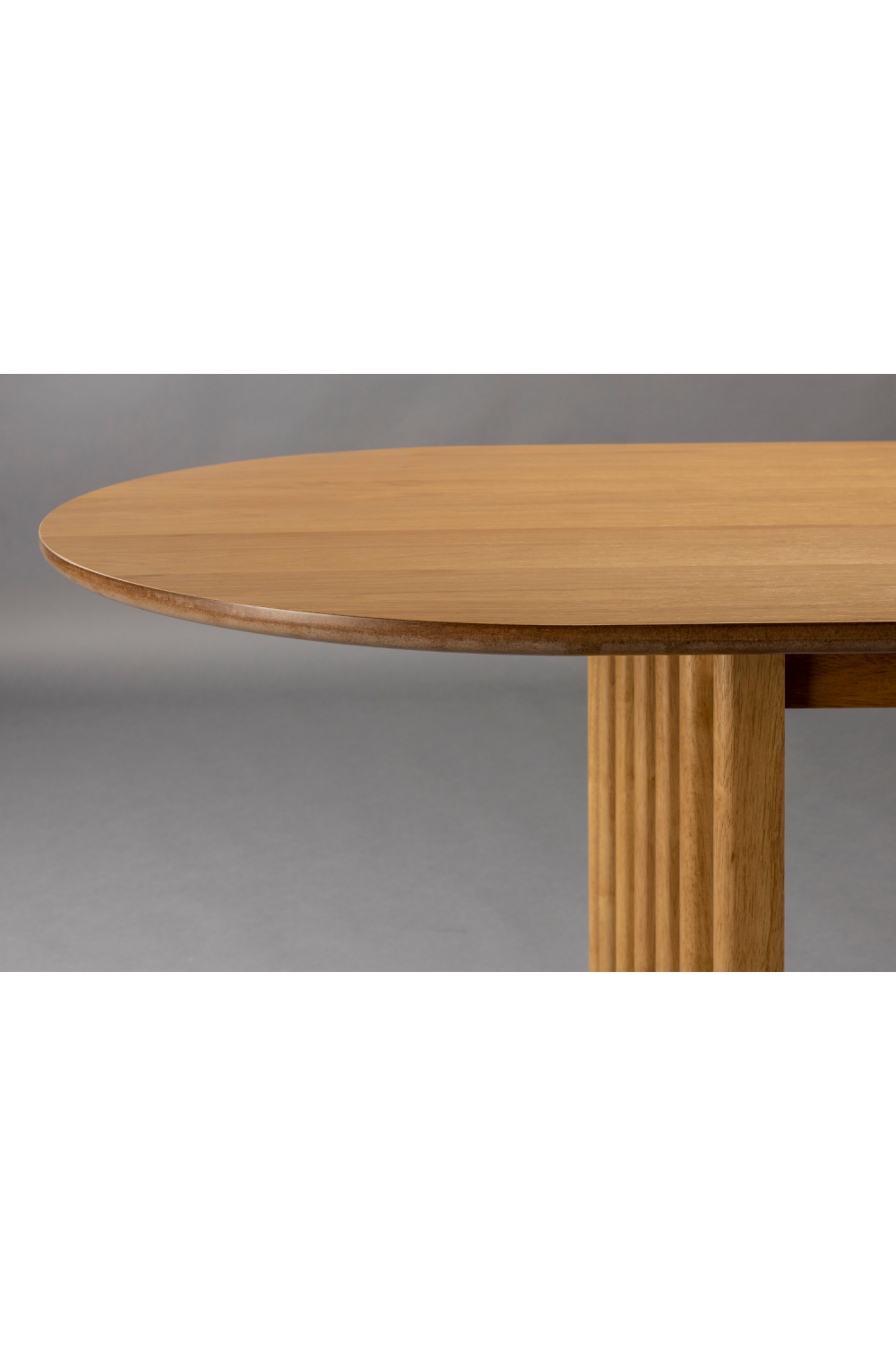 Table à manger ovale réglable en chêne