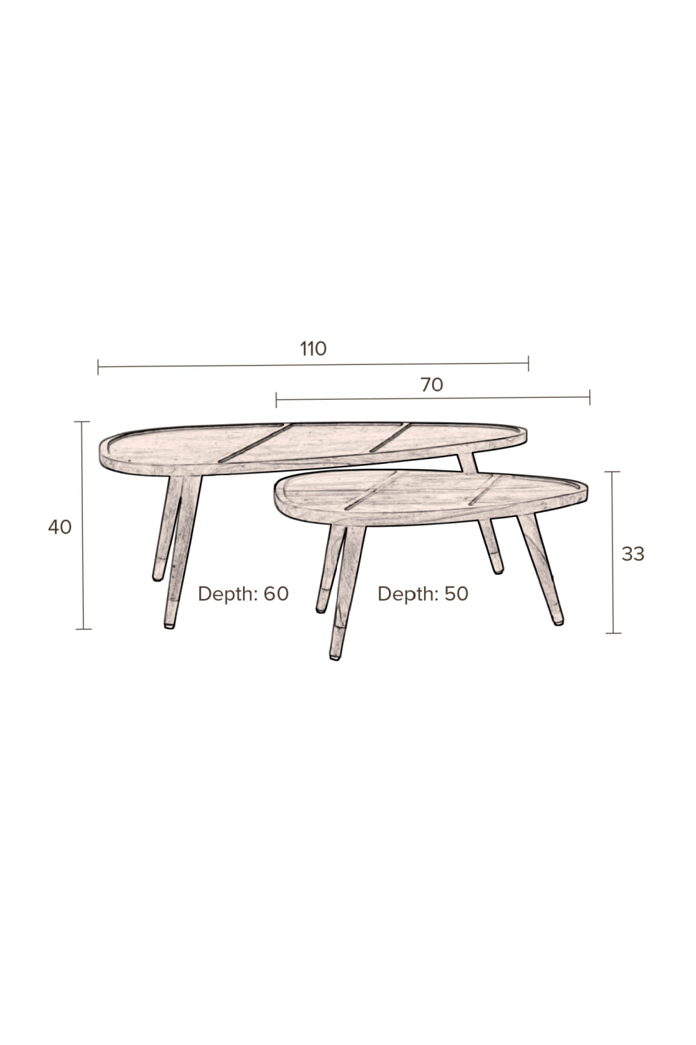 Tables basses gigognes (2)| Dutchbone Sham