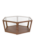 Table basse hexagonale en verre