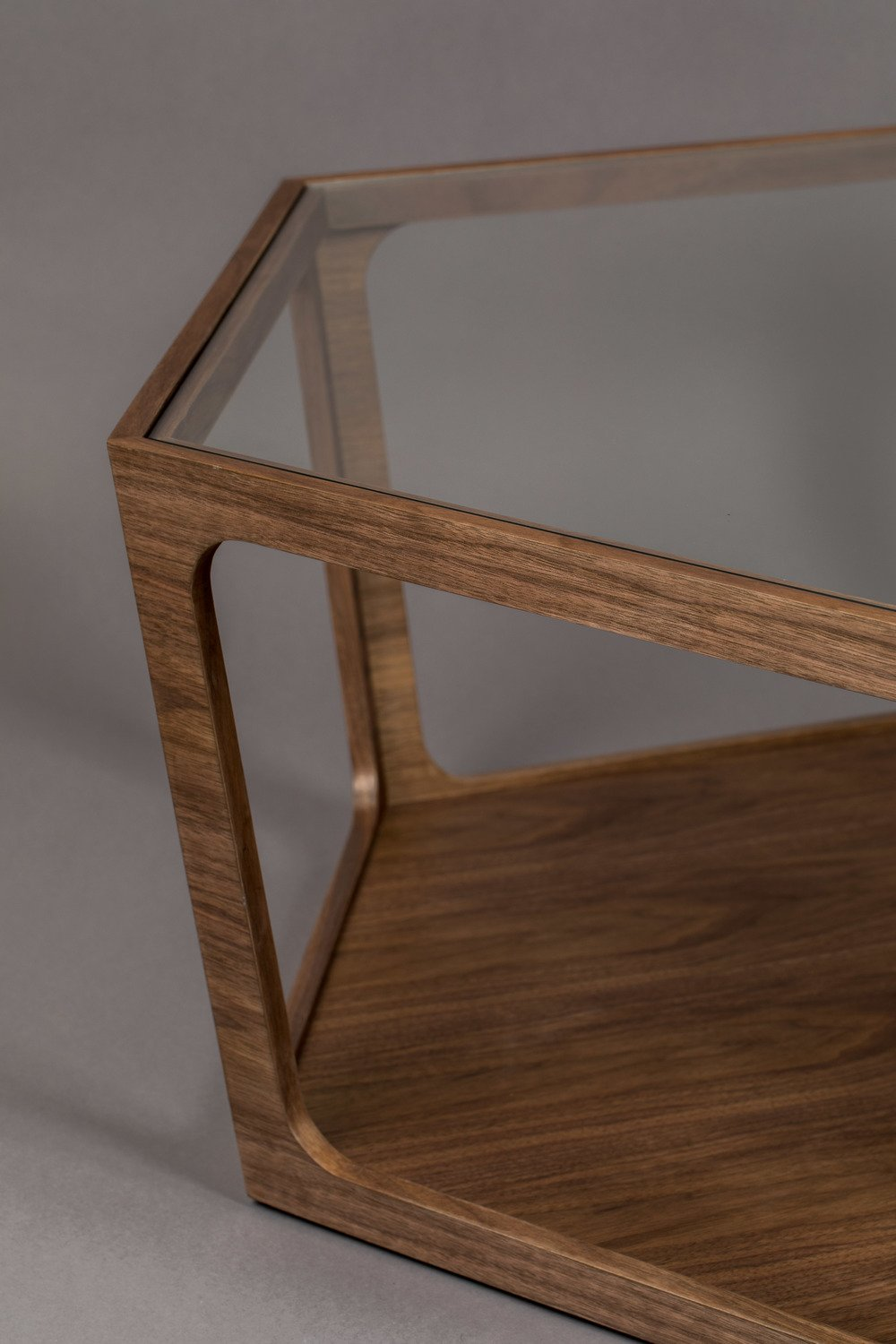Table basse hexagonale en verre