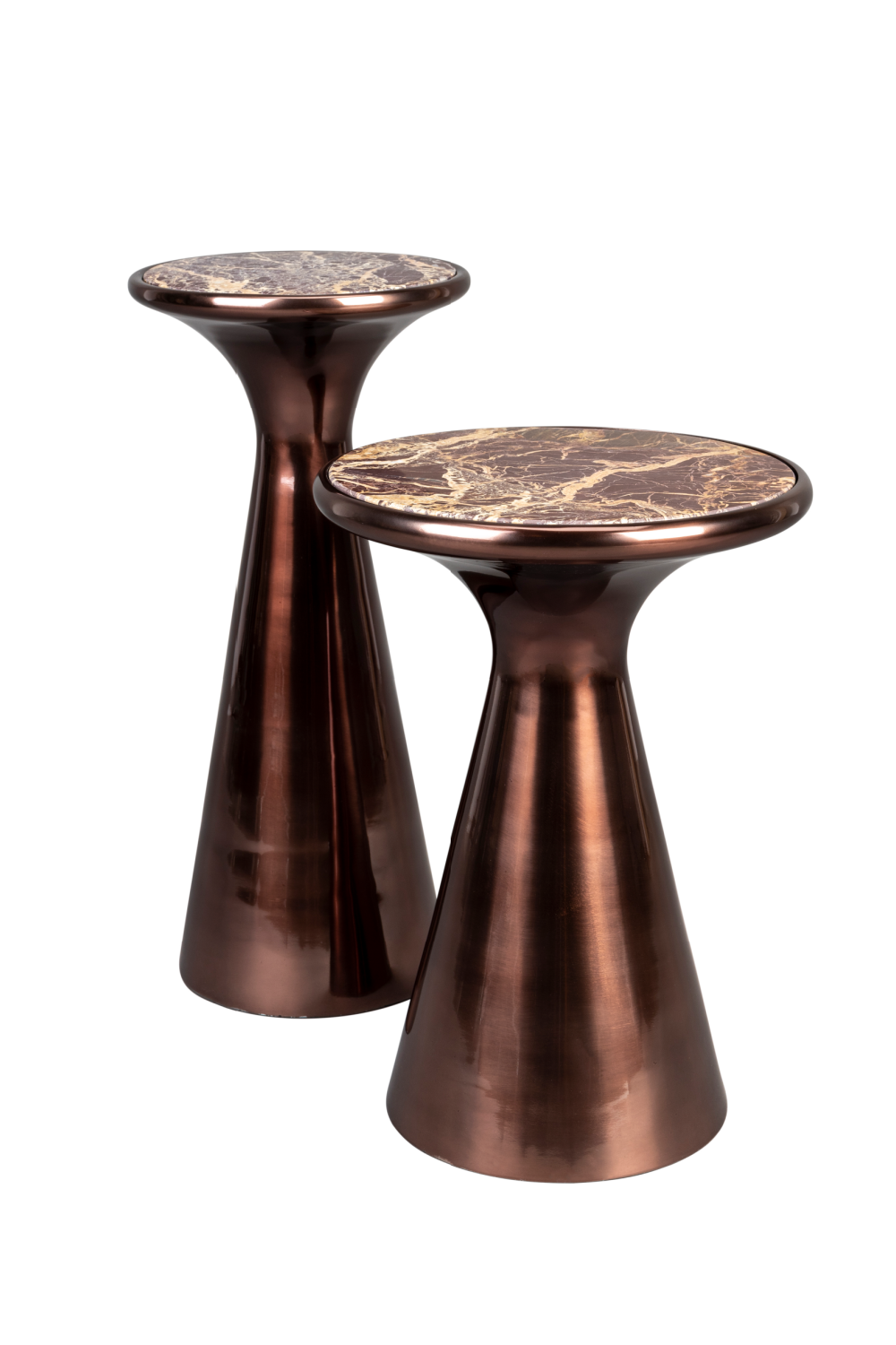Table d'appoint en marbre brun