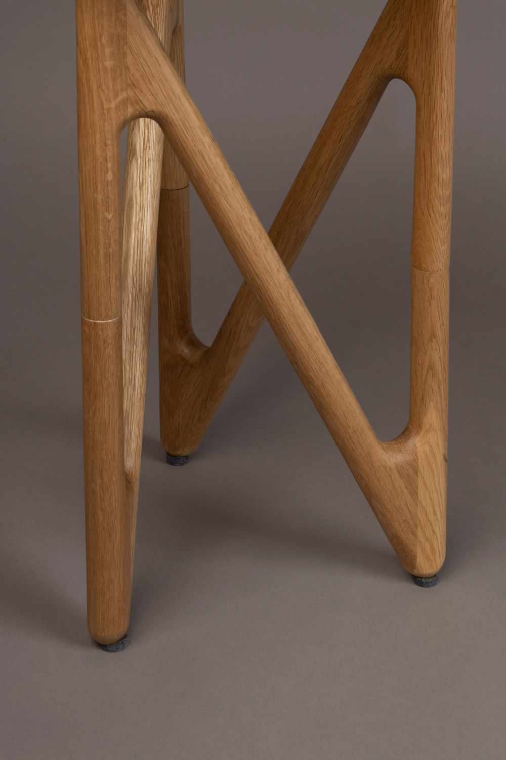 Table d'appoint rétro en verre rond