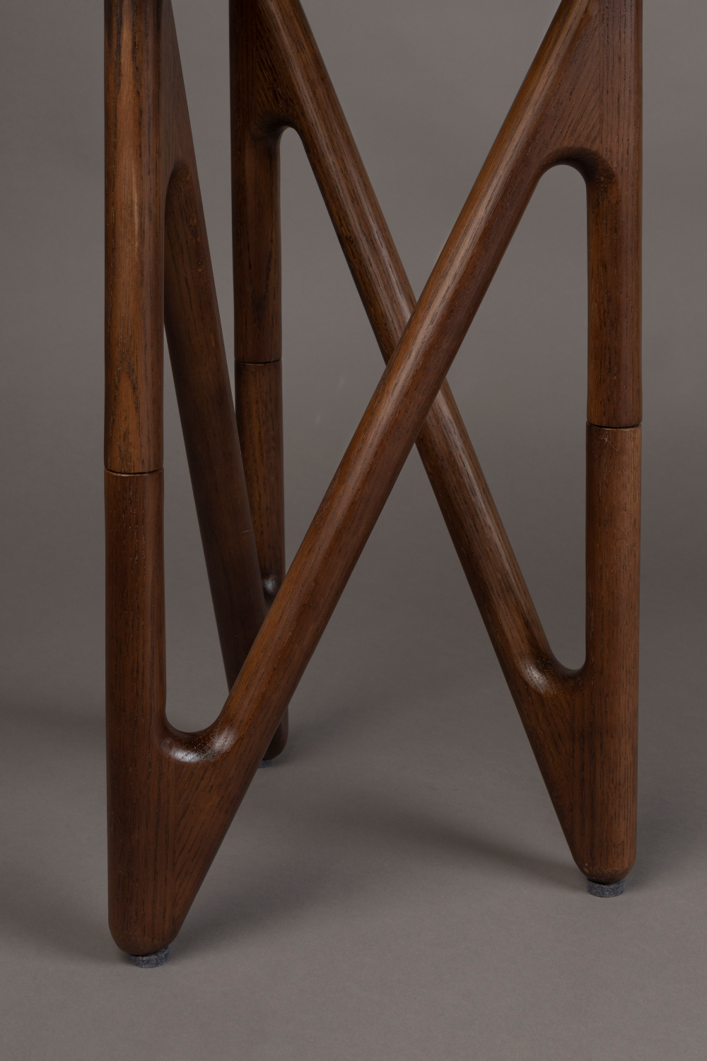 Table d'appoint rétro en verre rond