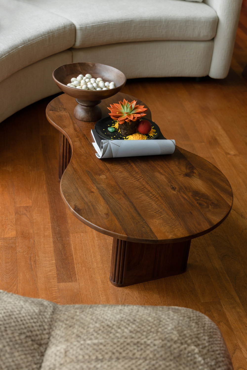 Table basse en bois de manguier massif