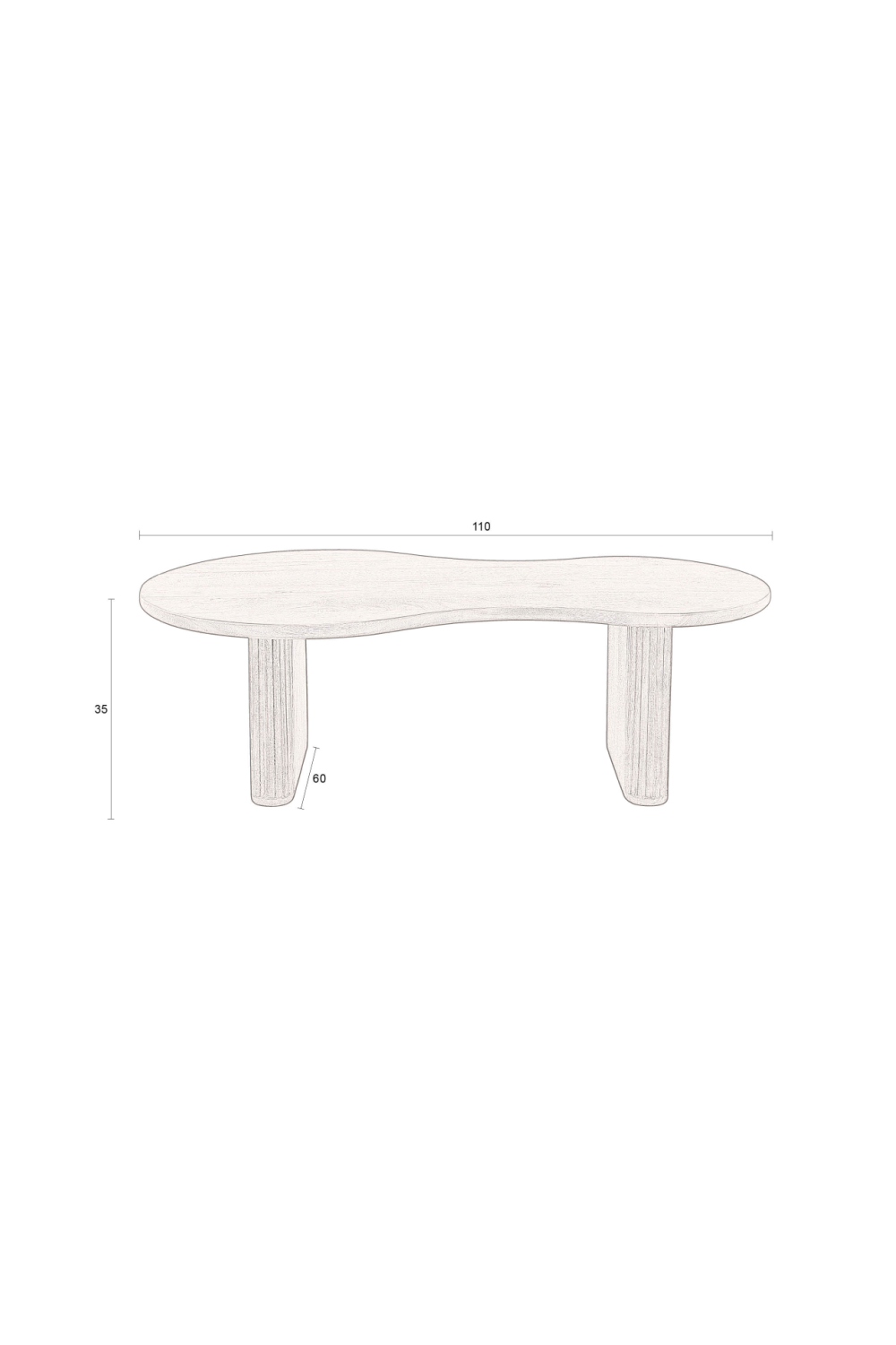 Table basse en bois de manguier massif