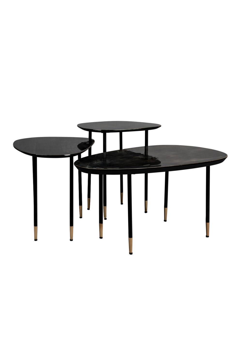 Tables d'appoint en fer noir (3)