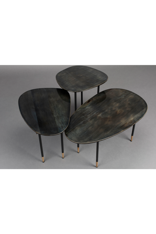 Tables d'appoint en fer noir (3)