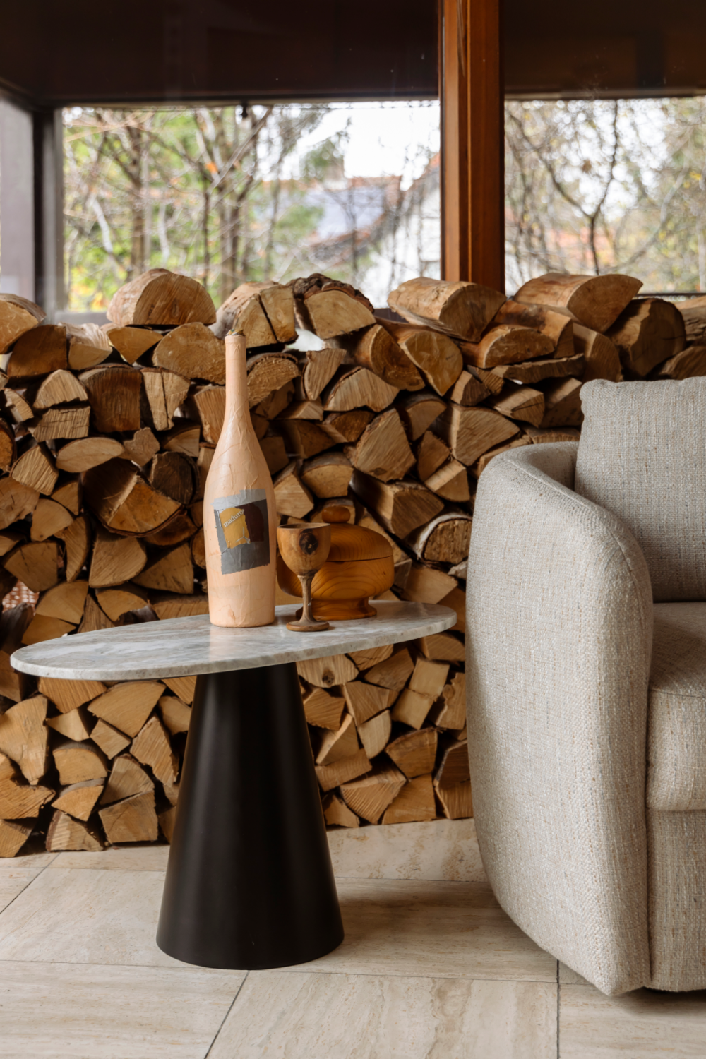 Table basse en marbre massif