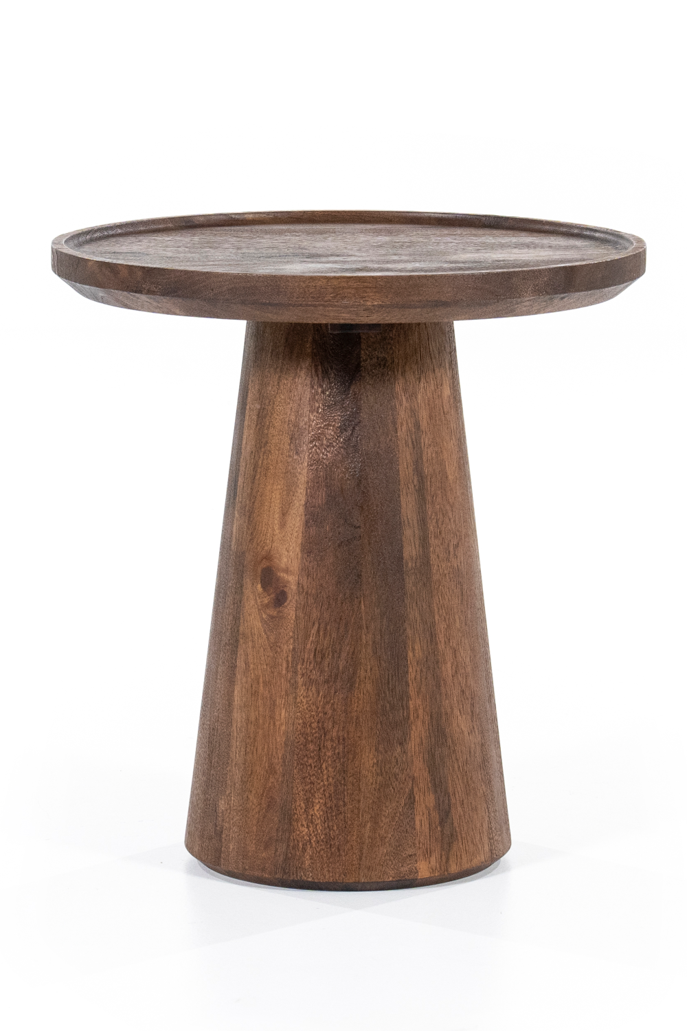 Table basse piédestal en bois