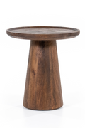 Table basse piédestal en bois