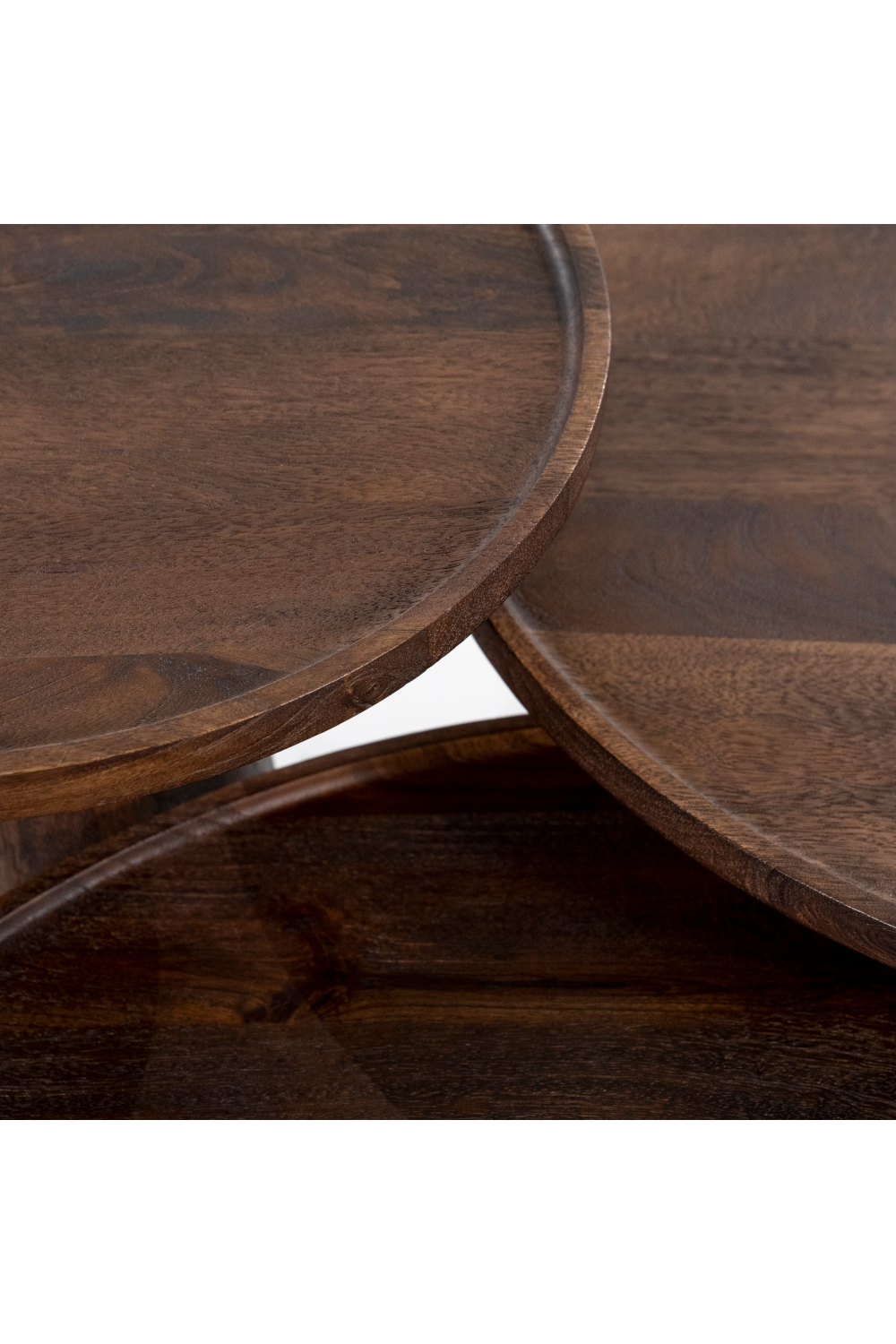 Table basse piédestal en bois