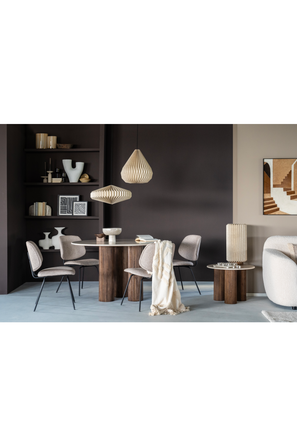Table d'appoint ronde en marbre