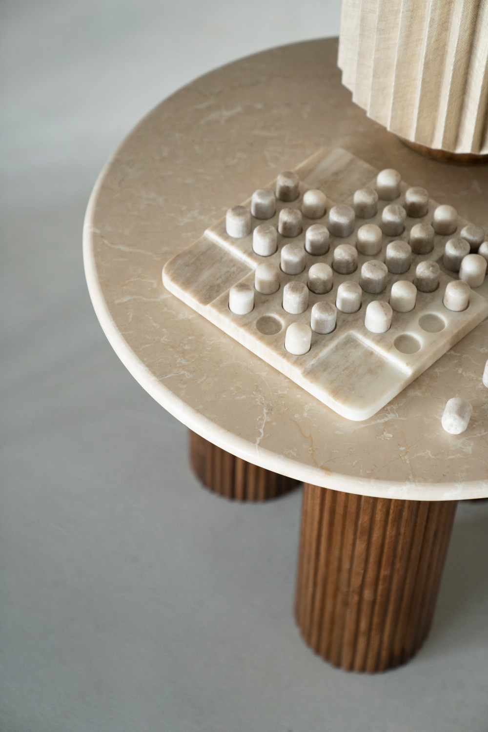 Table d'appoint ronde en marbre