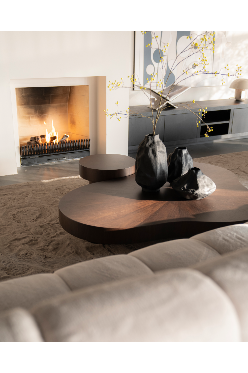 Table basse en noyer biologique