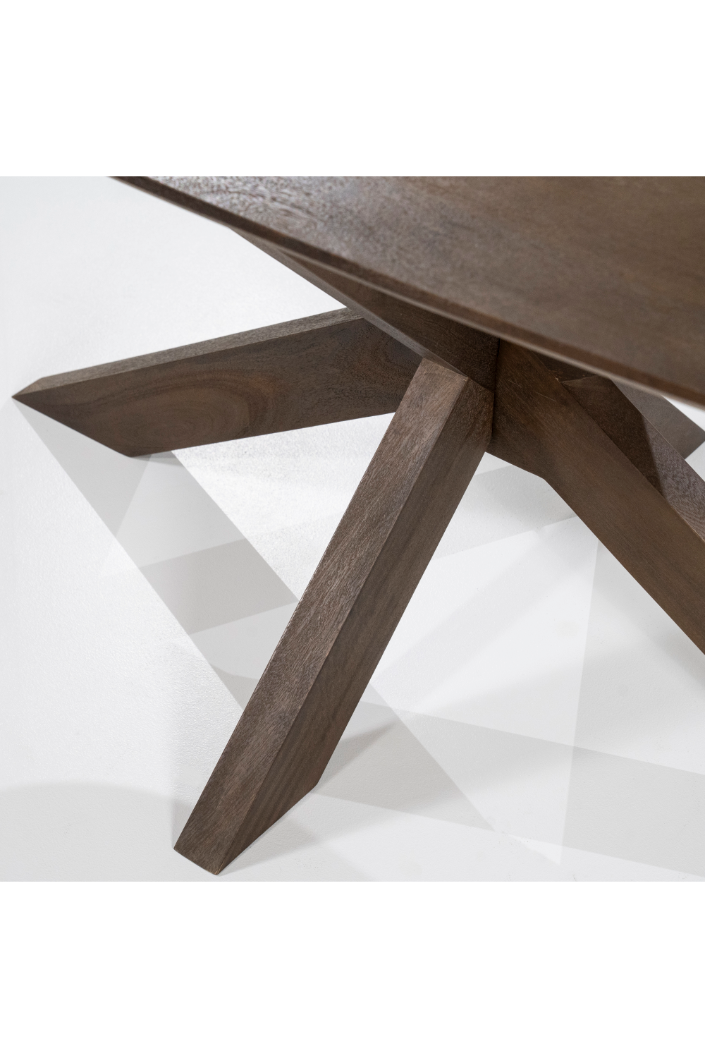 Table de salle à manger rectangulaire en bois de manguier