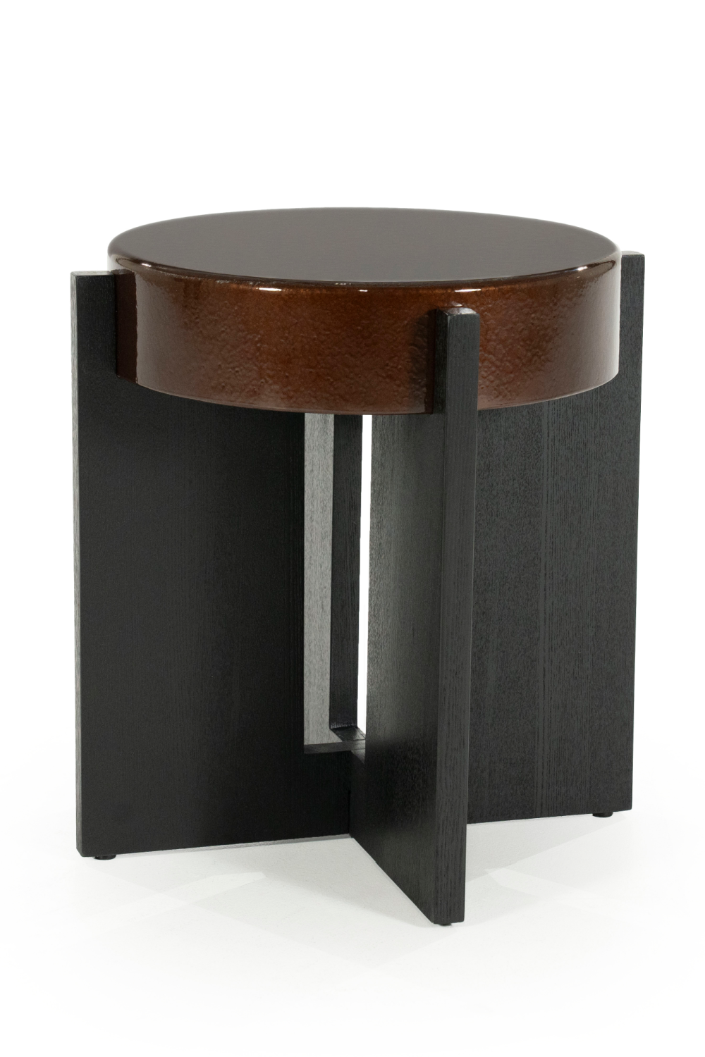 Table d'appoint coquillage peinte