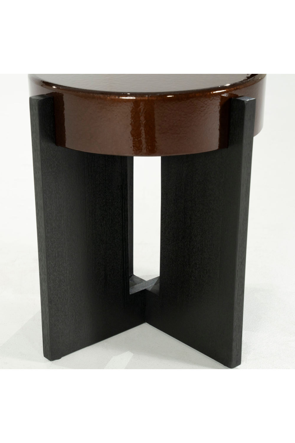 Table d'appoint coquillage peinte