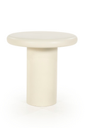 Table d'appoint ronde blanche avec piédestal